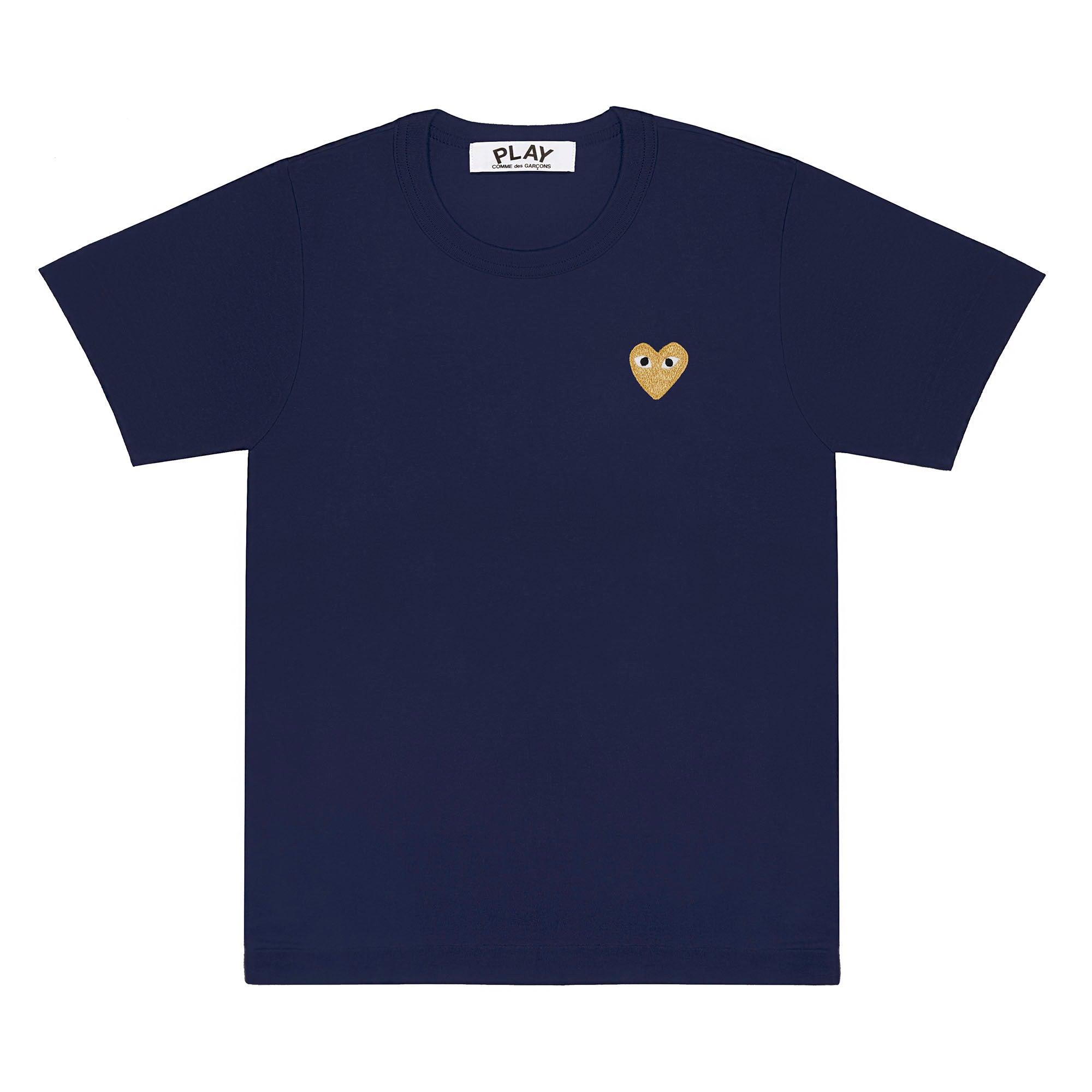 Play Play Comme des Gar ons Gold Heart T Shirt Navy Dover