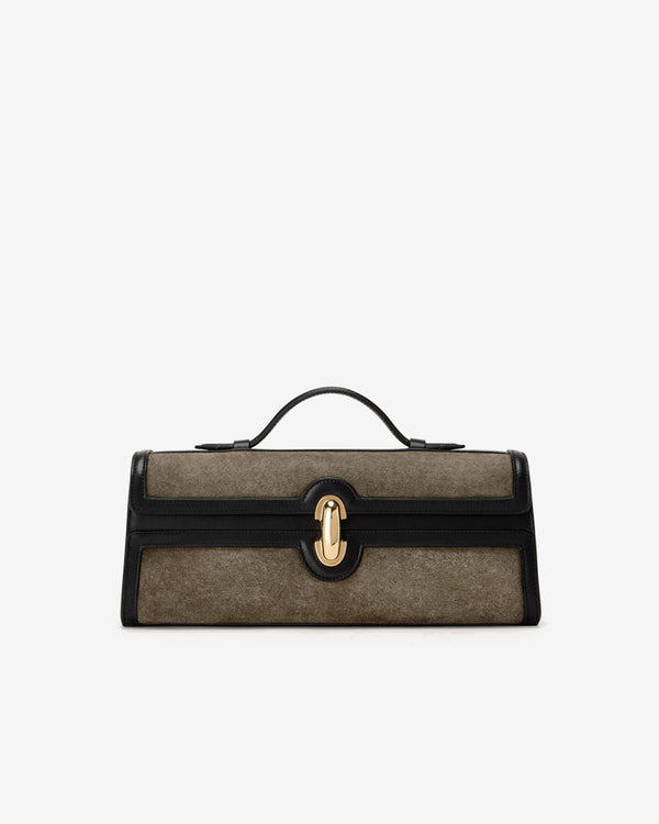 Savette - Slim Symmetry Suede Pochette Bag - (Mink)