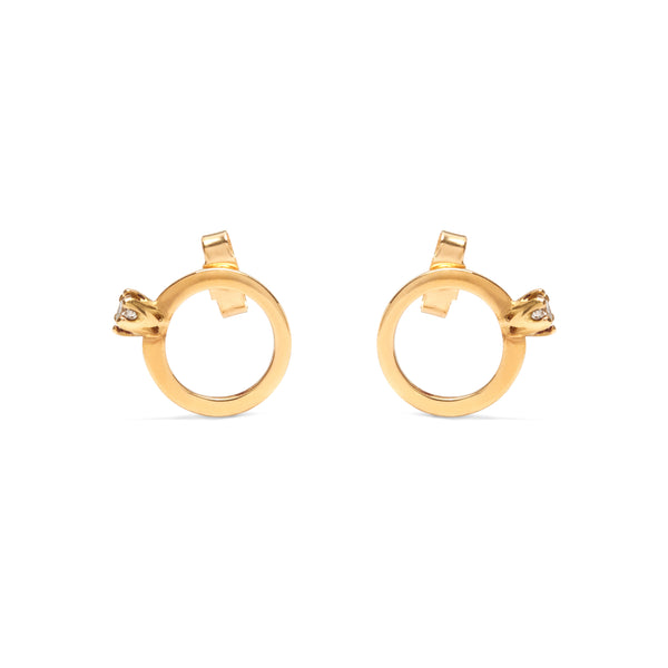 Husam El Odeh - Women’s Ring Earrings - (Yellow Gold)