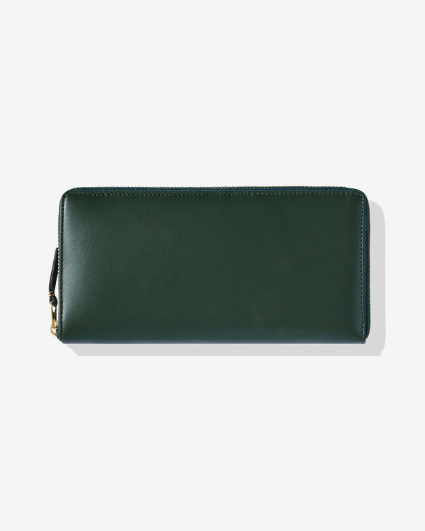 CDG Wallet - Classic Leather Zip Around Wallet - (Bottle Green SA0110)