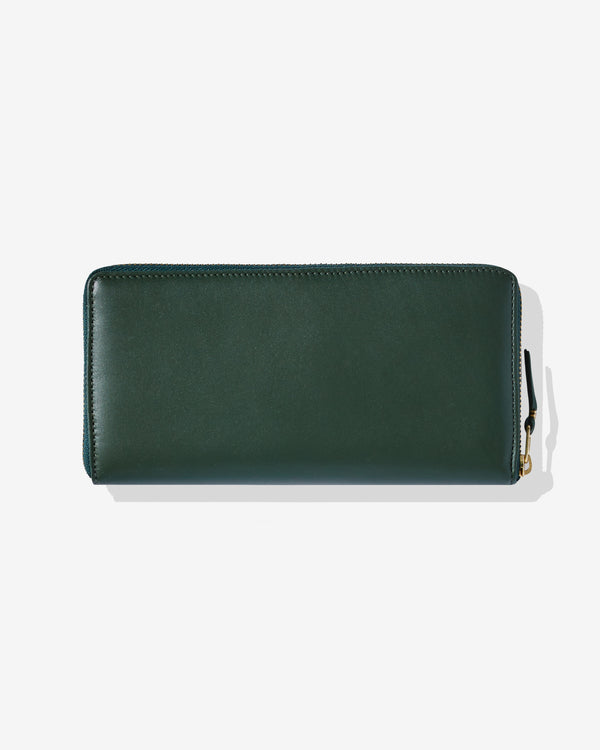 CDG Wallet - Classic Leather Zip Around Wallet - (Bottle Green SA0110)