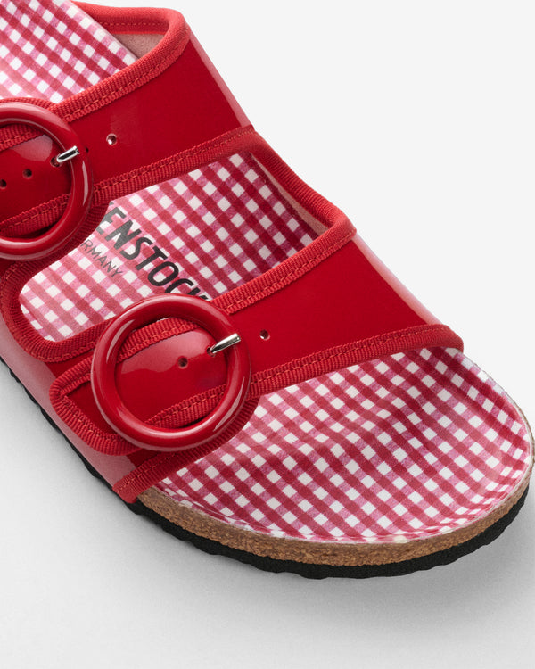 Birkenstock 1774 - Women's Repetto Arizona Round Buckle - (Flame Red)