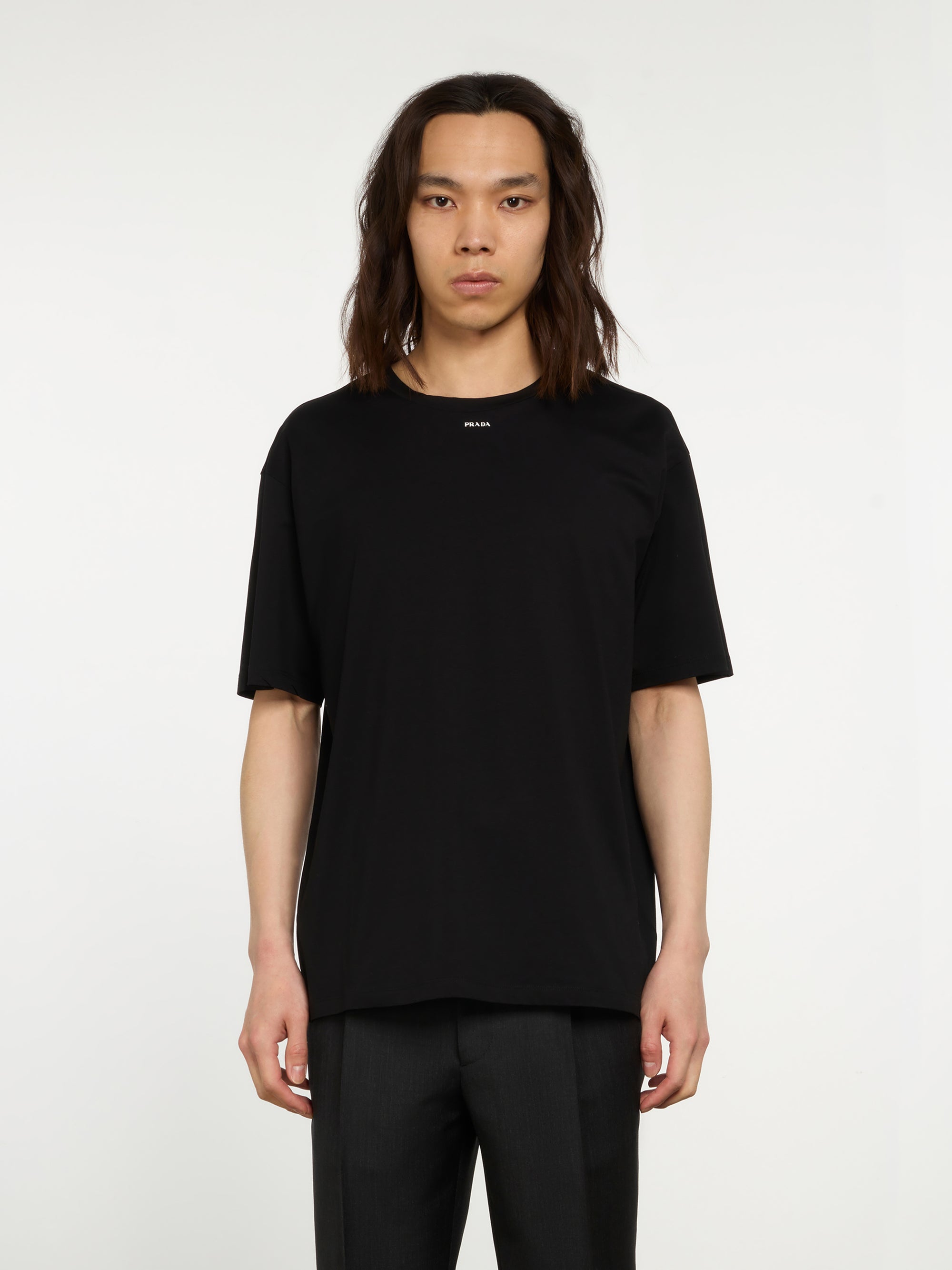 Prada - Men’s Cotton Logo T-Shirt - (Black) view 1