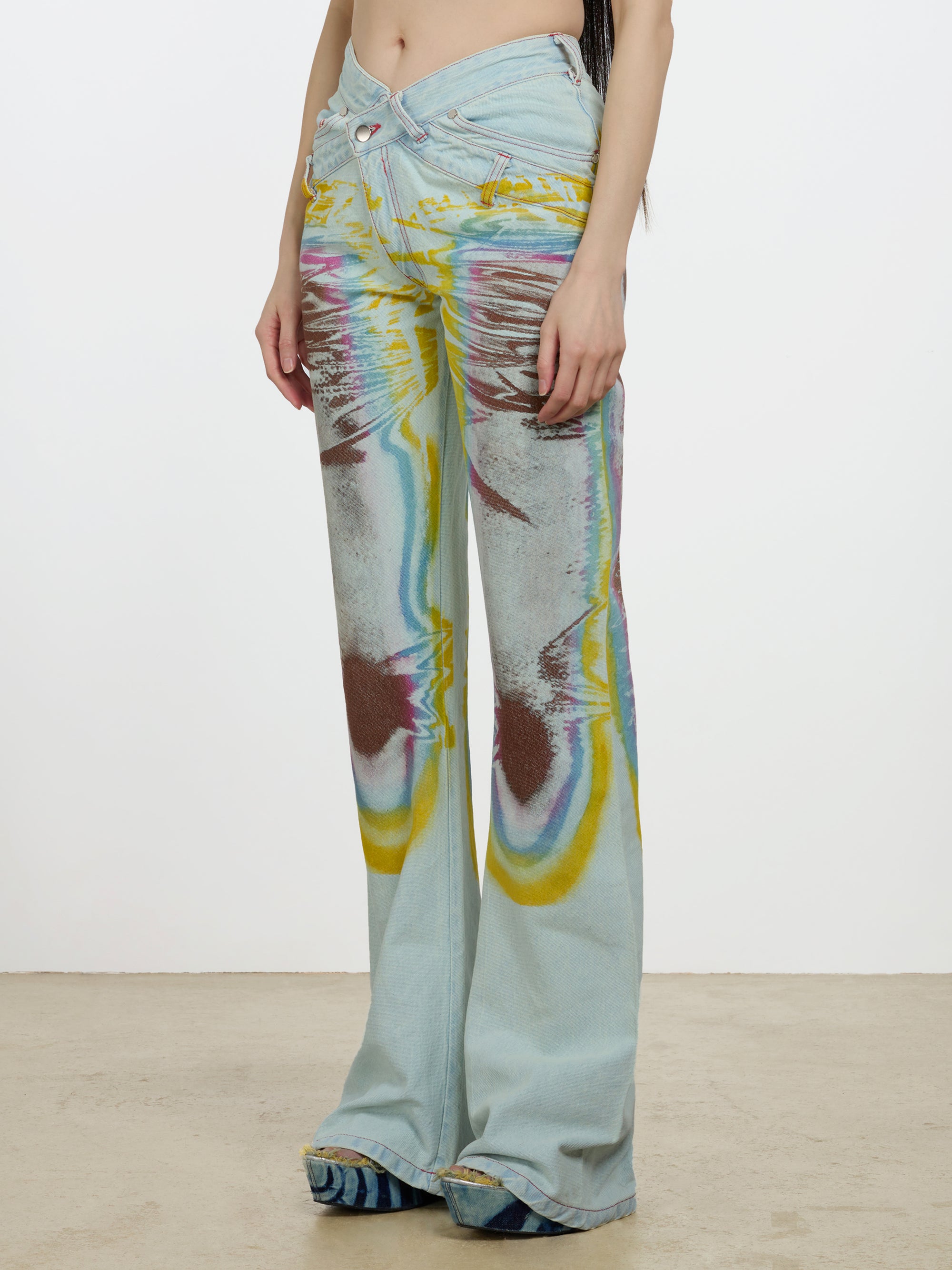 Masha Popova - Women's Oil Spill Jeans - (Ice Blue) | Dover Street ...