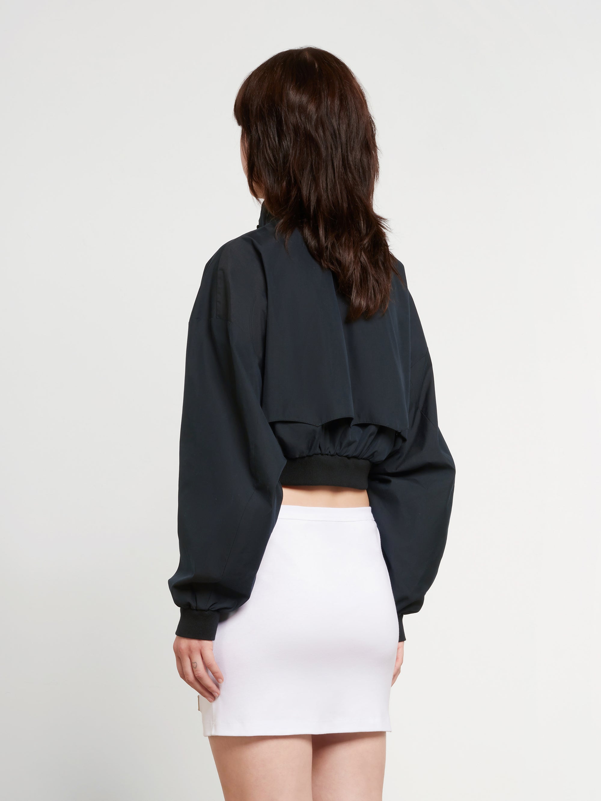 Prada - Women’s Cotton Cropped Jacket - (Black) view 3
