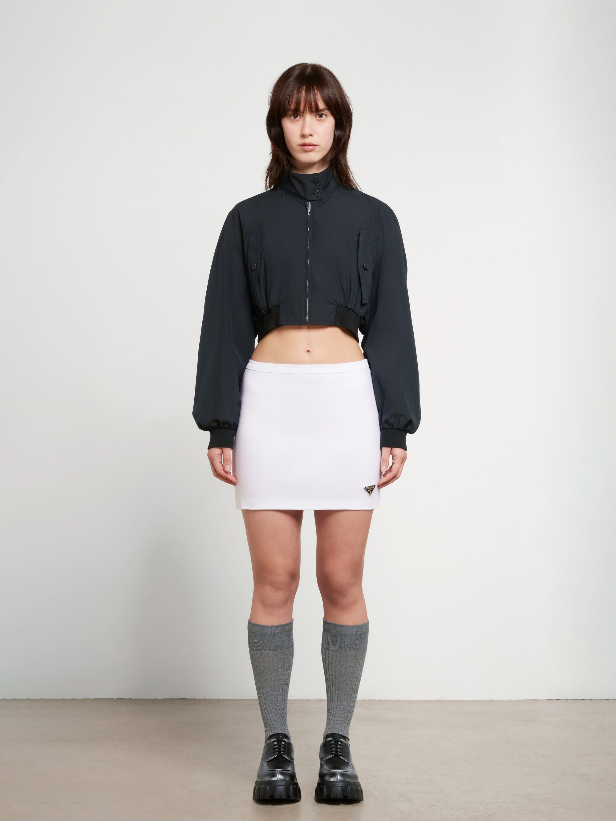 Prada - Women’s Jersey Miniskirt - (White) view 4