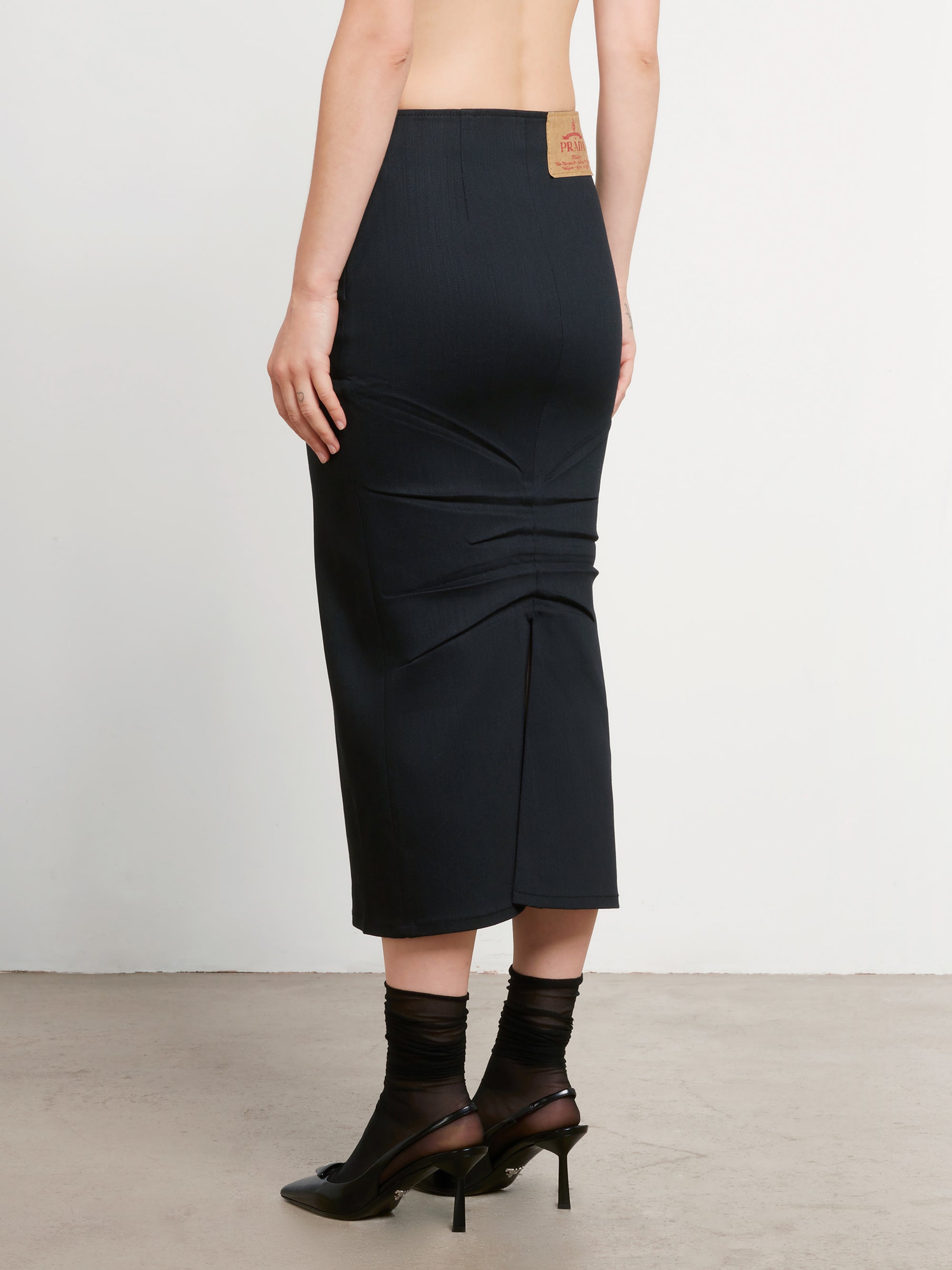 Prada - Women's Stretch Denim Pencil Skirt - (Black) | Dover Street ...