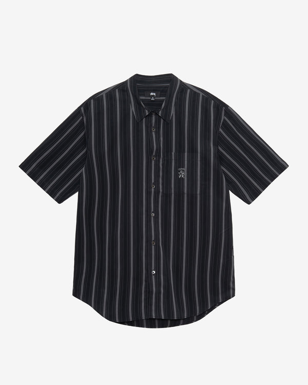 Stussy - Men's Boxy Ss Shirt Stripe - (Black)