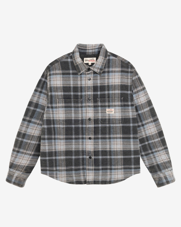 Stüssy - Men's Heavy Washed Plaid Shirt - (Blue)