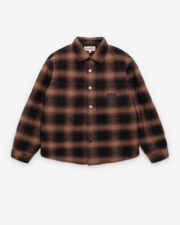 Stüssy - Quilted Plaid Shirt Jacket - (Brown)