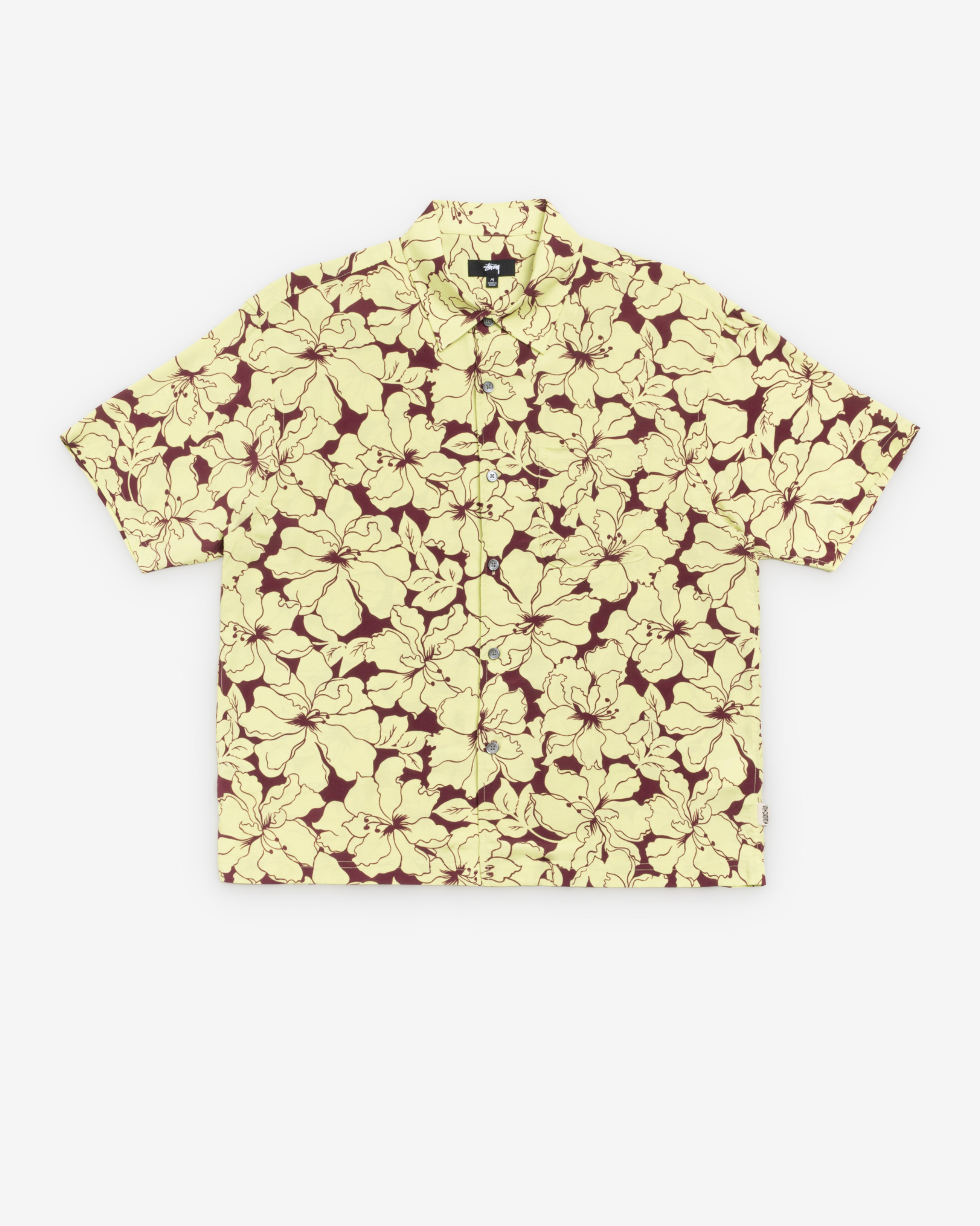 Stüssy: Men's Floral Hawaiian Shirt (Lime) | Dover Street Market