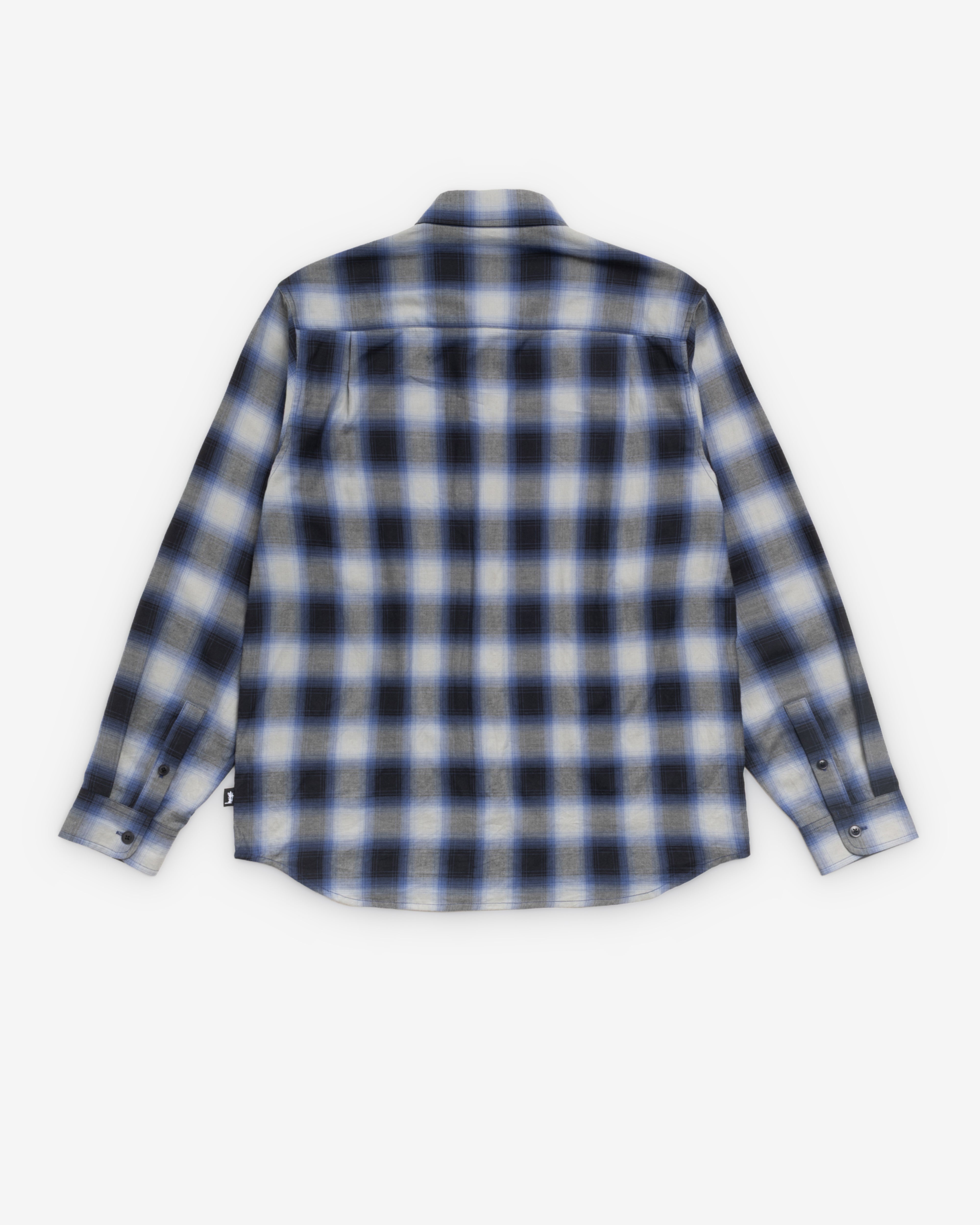 Stüssy: Men's Beach Ombre Plaid Shirt (Black) | Dover Street