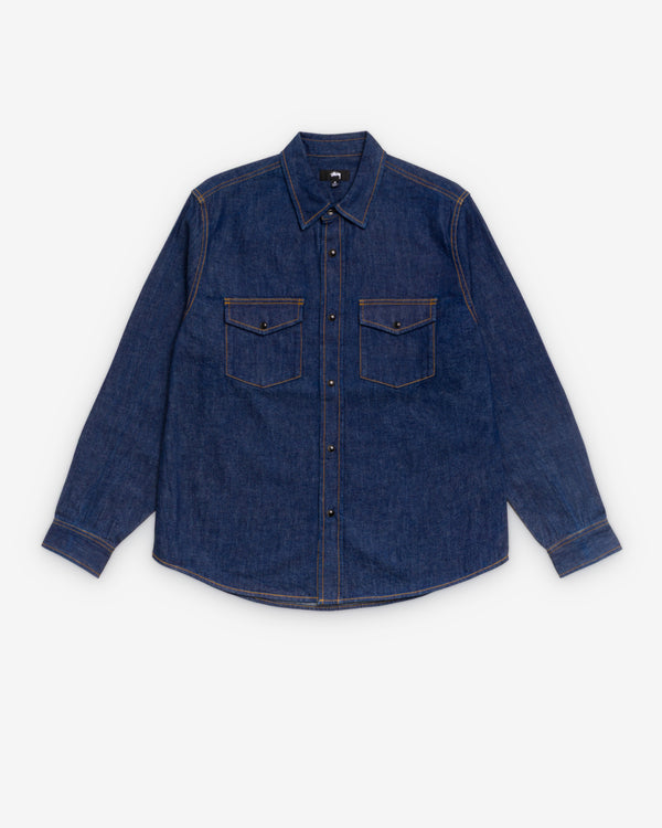 Stüssy - Men's Denim Western Shirt - (Indigo)