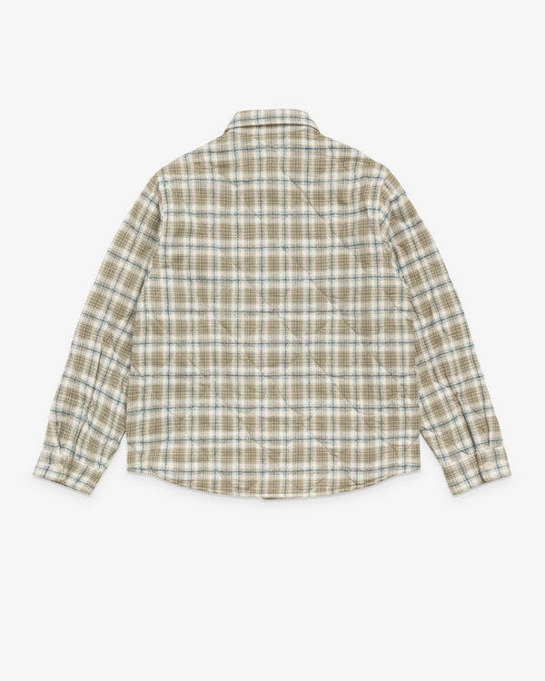 Stüssy Men's Quilted Plaid Shirt Jacket - Olive