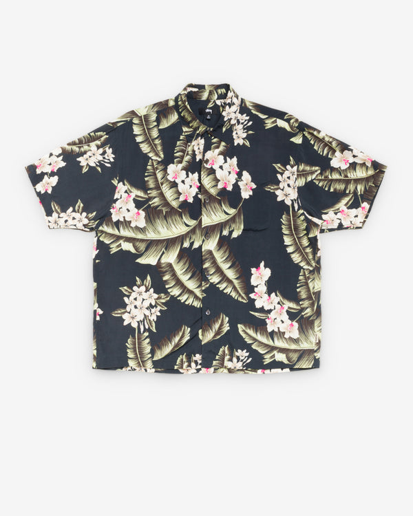 Stüssy - Men's Hawaiian Floral Shirt - (Black)