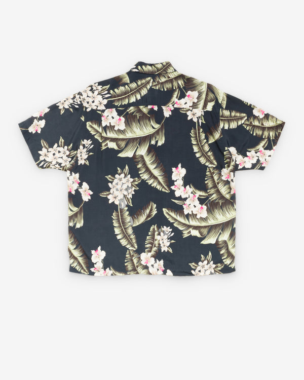 Stüssy - Men's Hawaiian Floral Shirt - (Black)