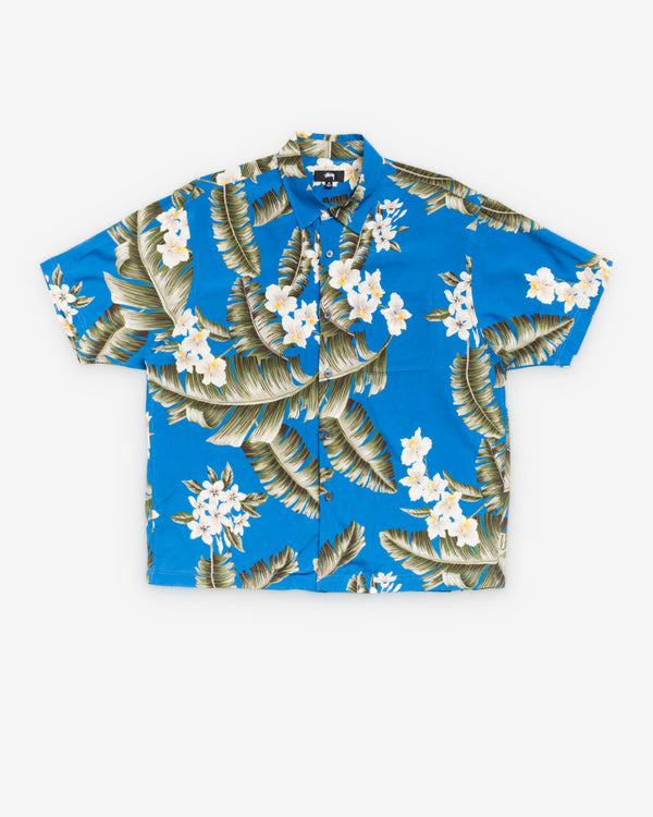 Stüssy - Men's Hawaiian Floral Shirt - (Blue)