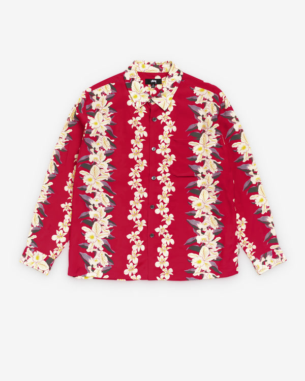 Stüssy - Men's Hawaiian Floral Shirt - (Red)
