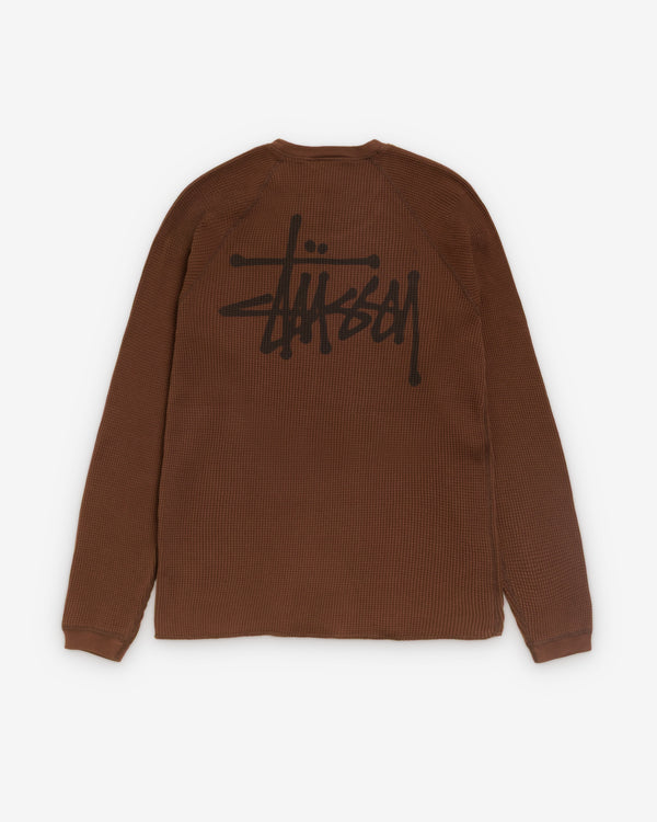 Stüssy - Men's Raglan Thermal Basic Stock - (Brown)