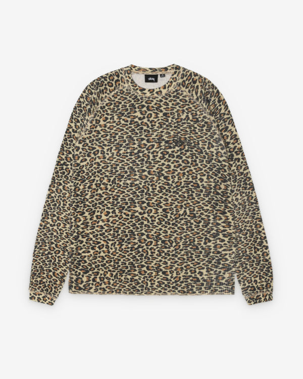 Stüssy - Raglan Thermal Long Sleeve Crew - (Leopard)