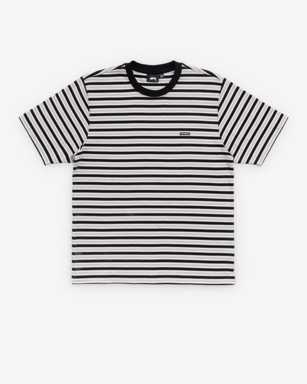 Stüssy - Men's Beach Stripe Short Sleeve - (Black)