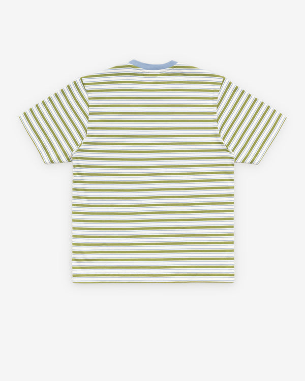 Stüssy - Men's Beach Stripe Short Sleeve - (Moss)