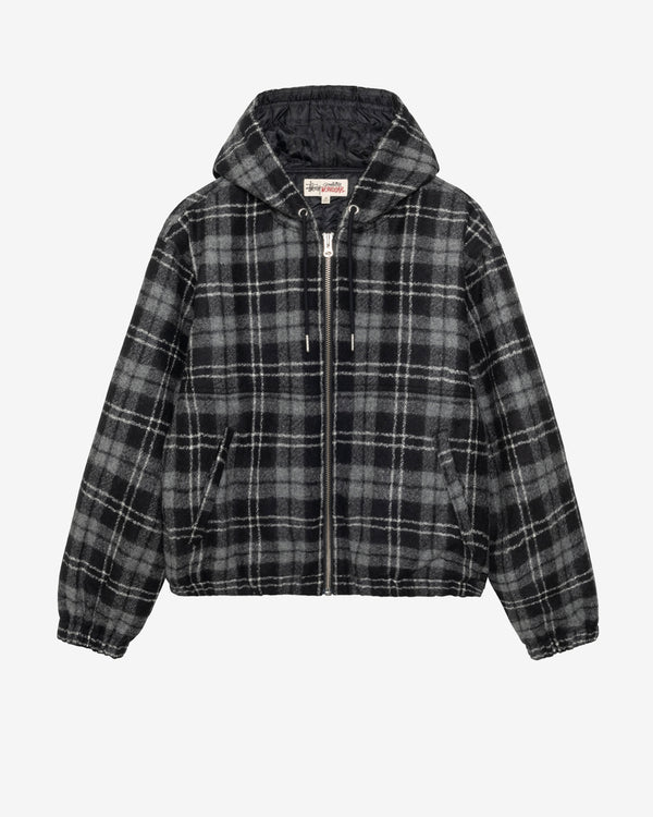 Stüssy - Men's Work Jacket Wool Plaid - (Charcoal)