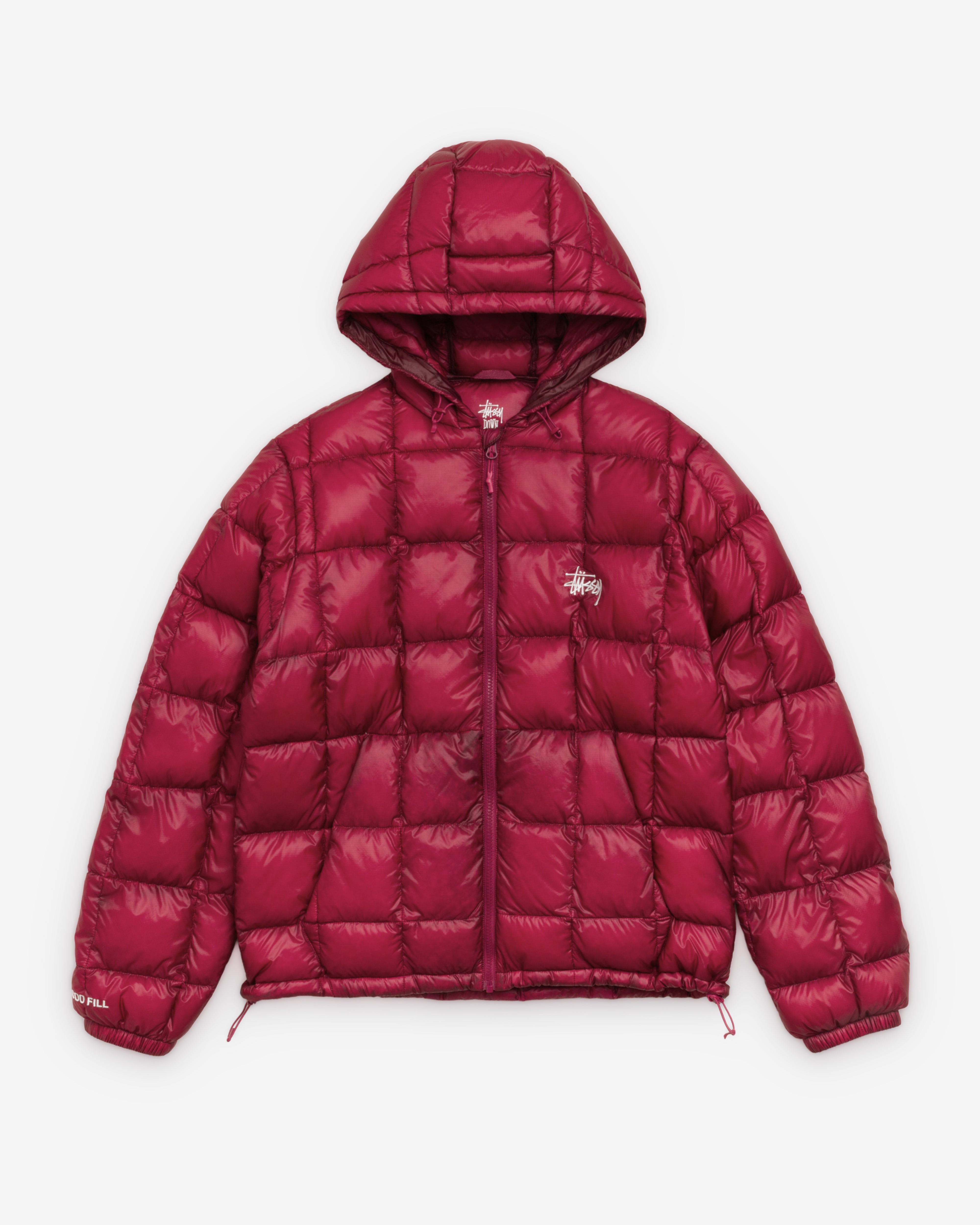 Stüssy: Men's Midweight Hooded Puffer (Red) | Dover Street Market