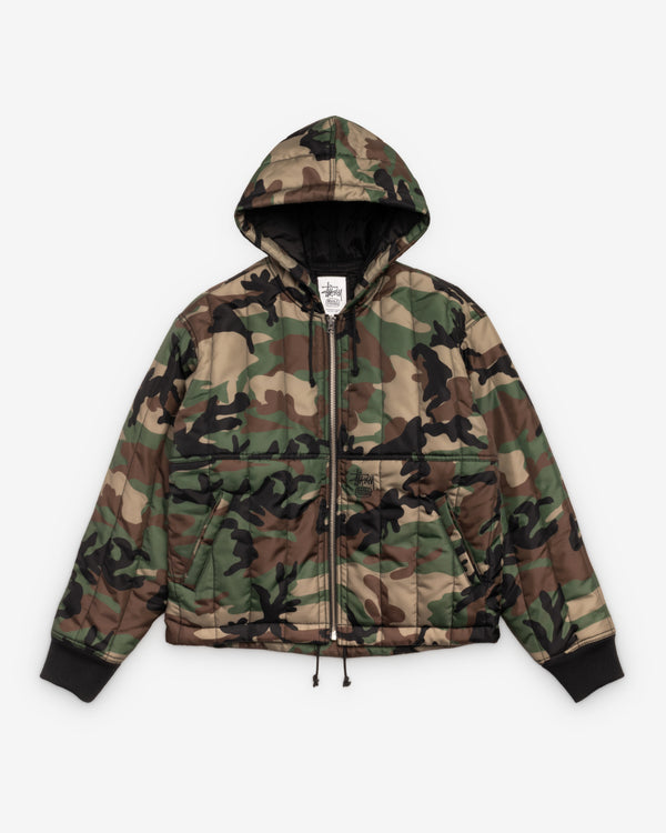 Stüssy - Quilted Nylon Work Jacket - (Woodland Camo)