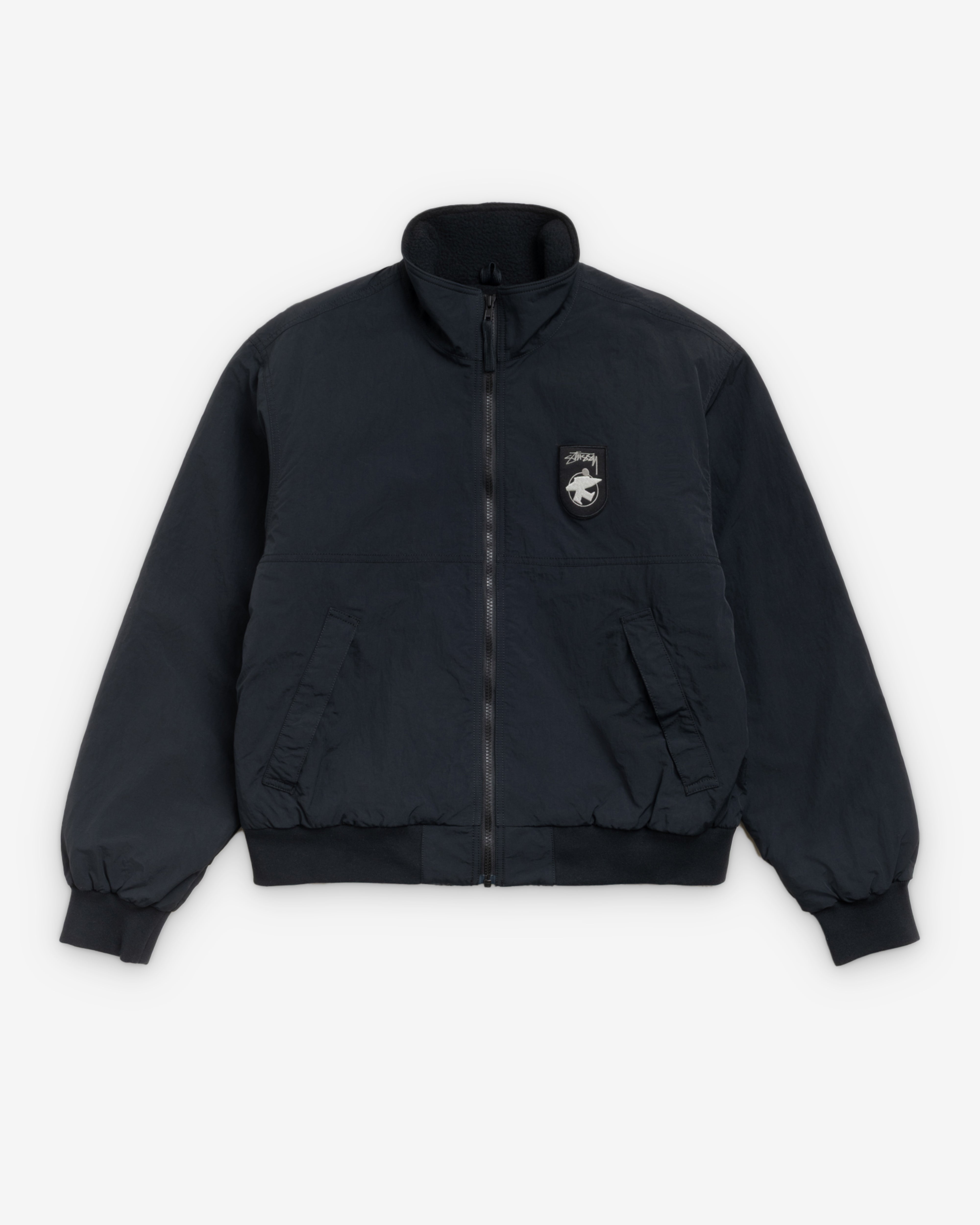Stüssy: Men's Polar Fleece Lined Jacket (Black) | Dover Street