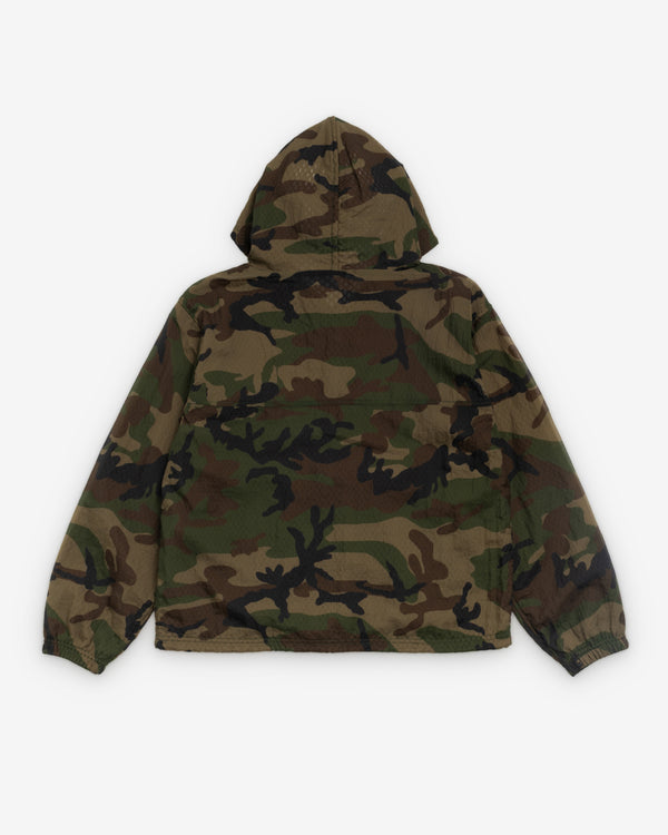 Stüssy - Men's Layered Mesh Hooded Jacket - (Woodland Camo)