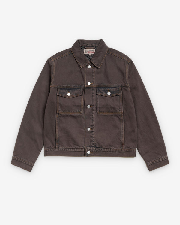 Stüssy - Men's Lined Trucker Resin Denim - (Brown)