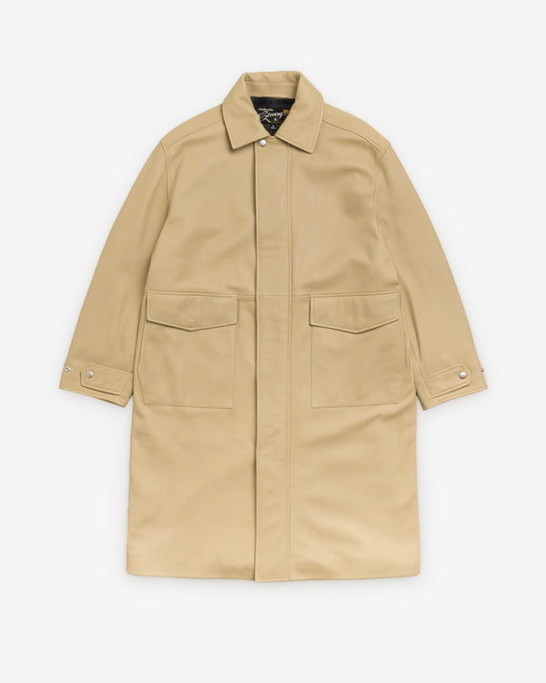 Stüssy - Men's Leather Duster - (Sand)
