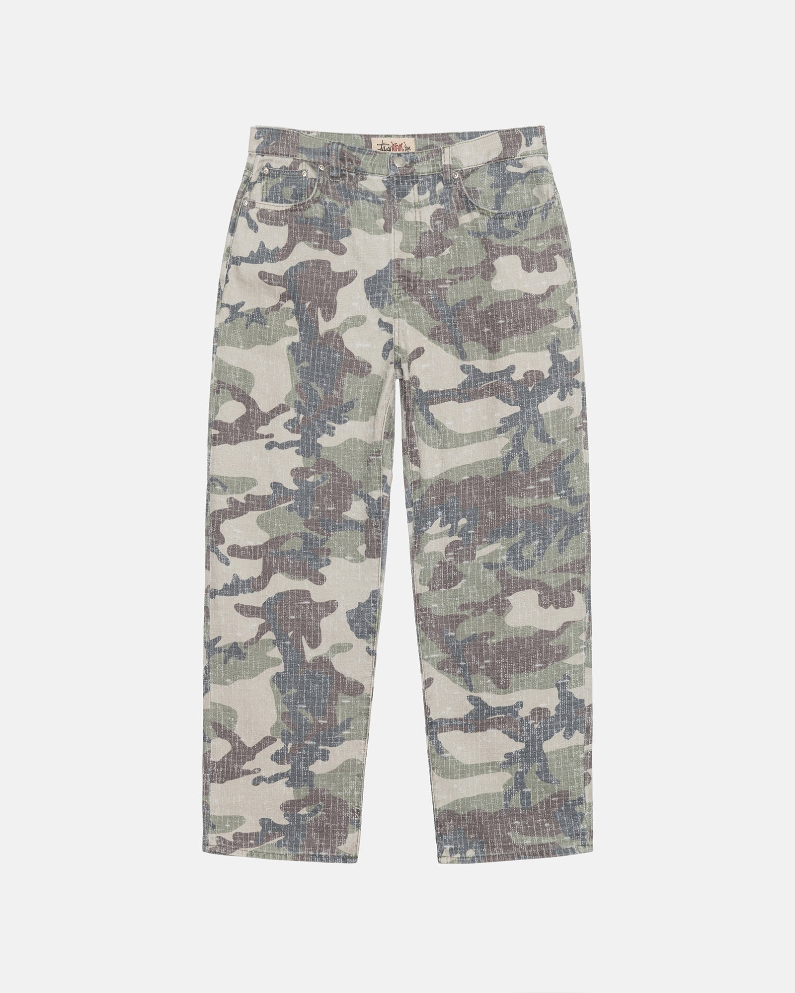 Stüssy: Men's Big Ol Jeans Canvas Needle Punch (Woodland Camo) | DSML E ...