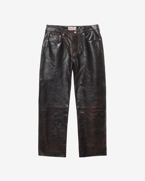 Stüssy - Men's New Classic Jeans Leather - (Dark Brown)