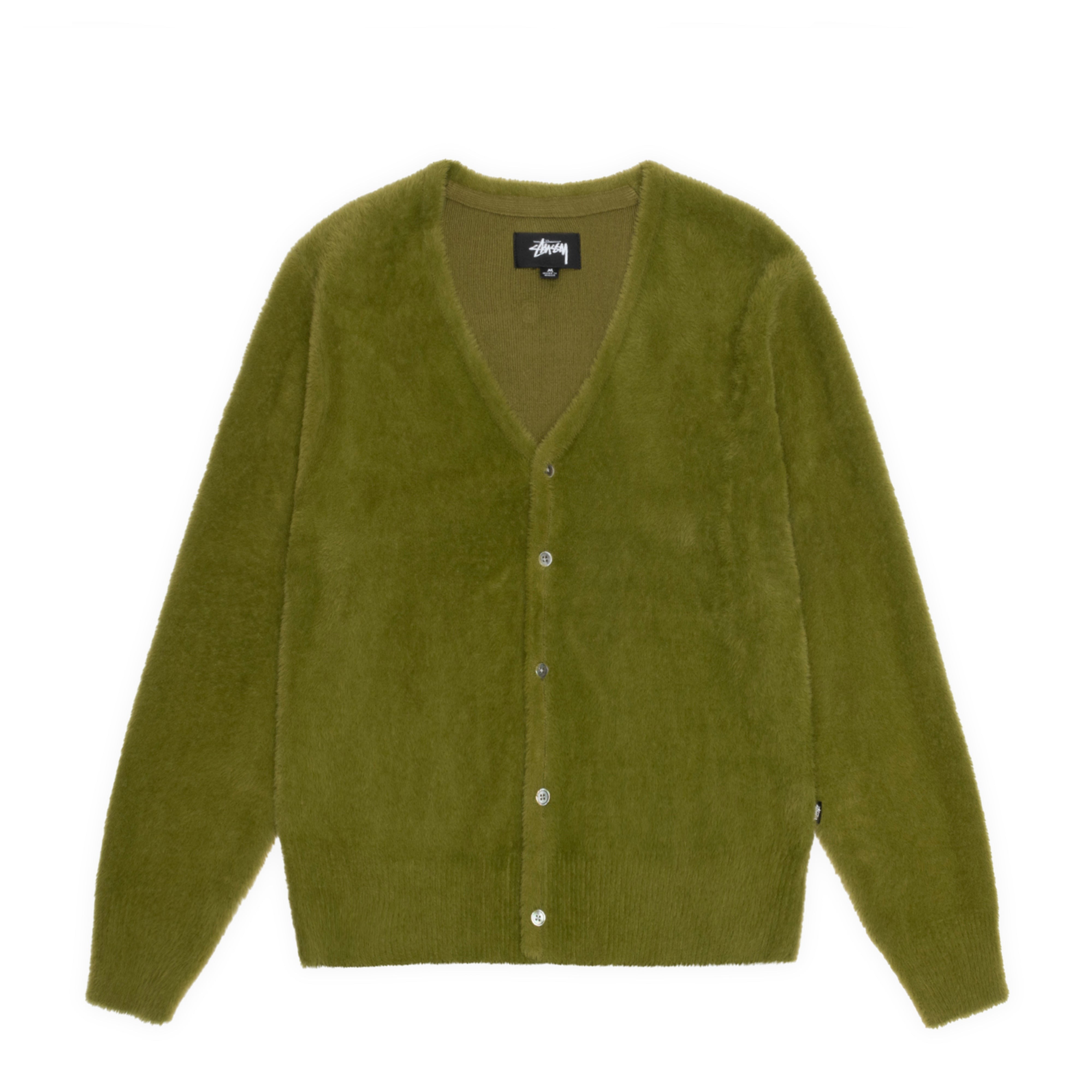 Stussy - Shaggy Cardigan - (Olive) | Dover Street Market E-Shop