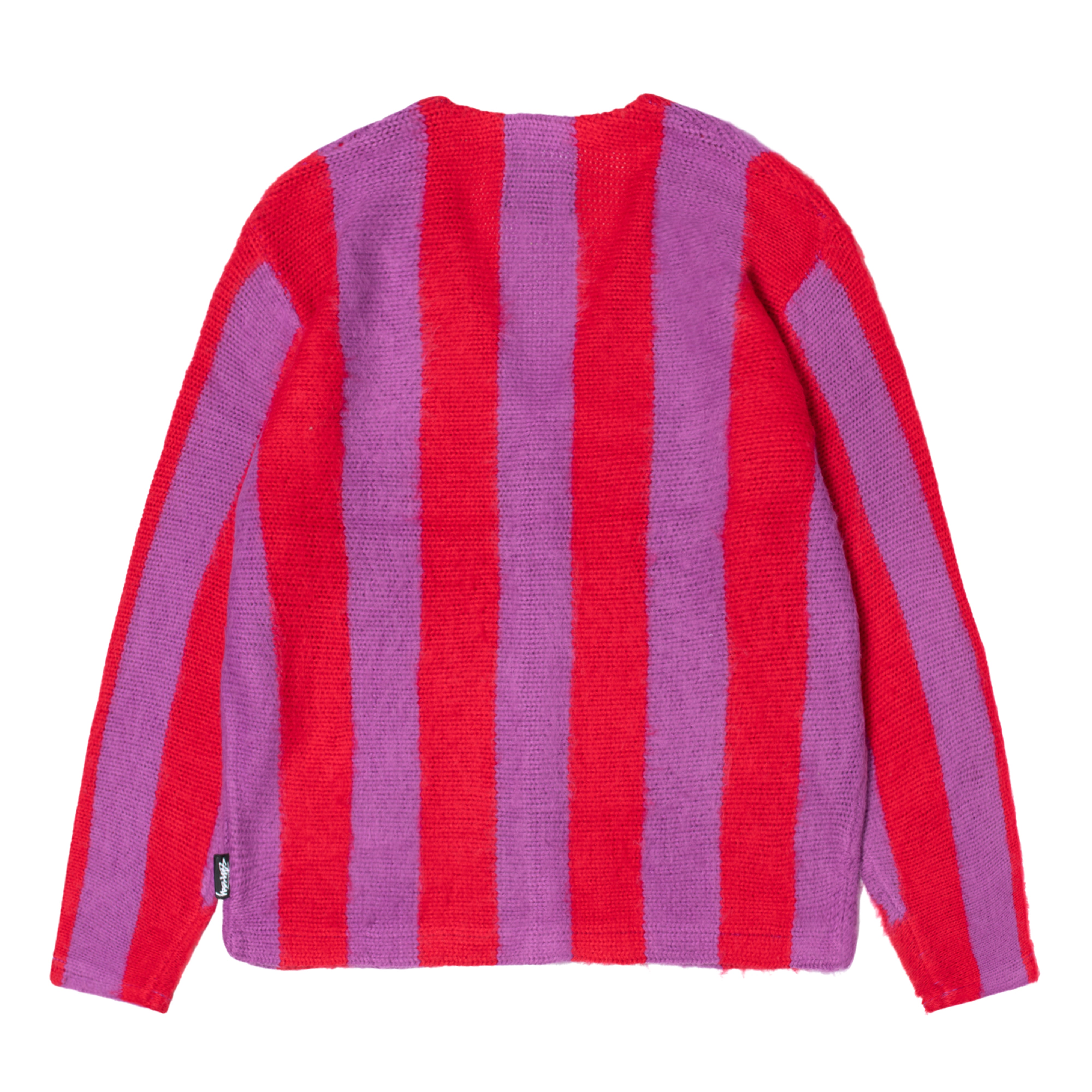 Stüssy - Stripe Brushed Cardigan - (Purple) | Dover Street Market