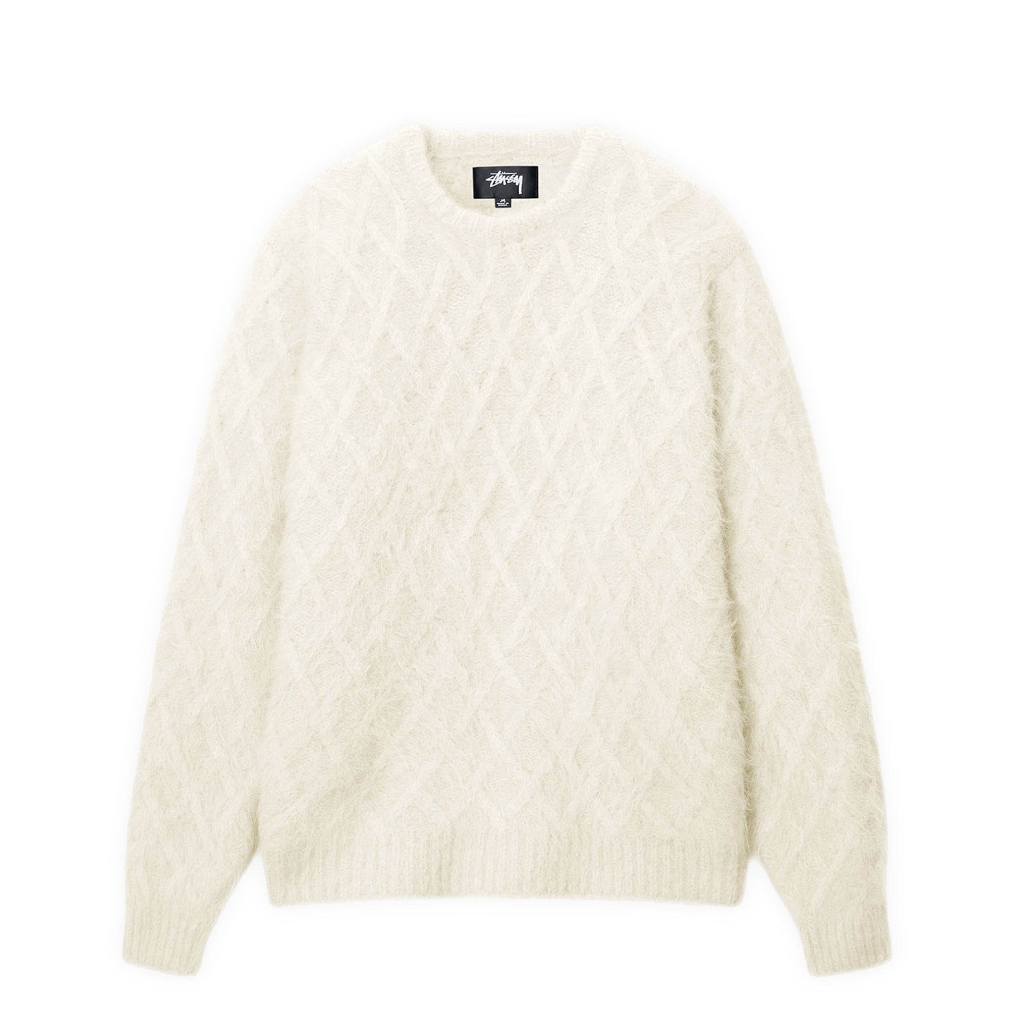 Stüssy: Fuzzy Lattice Crew (Ivory) | DSML E-SHOP