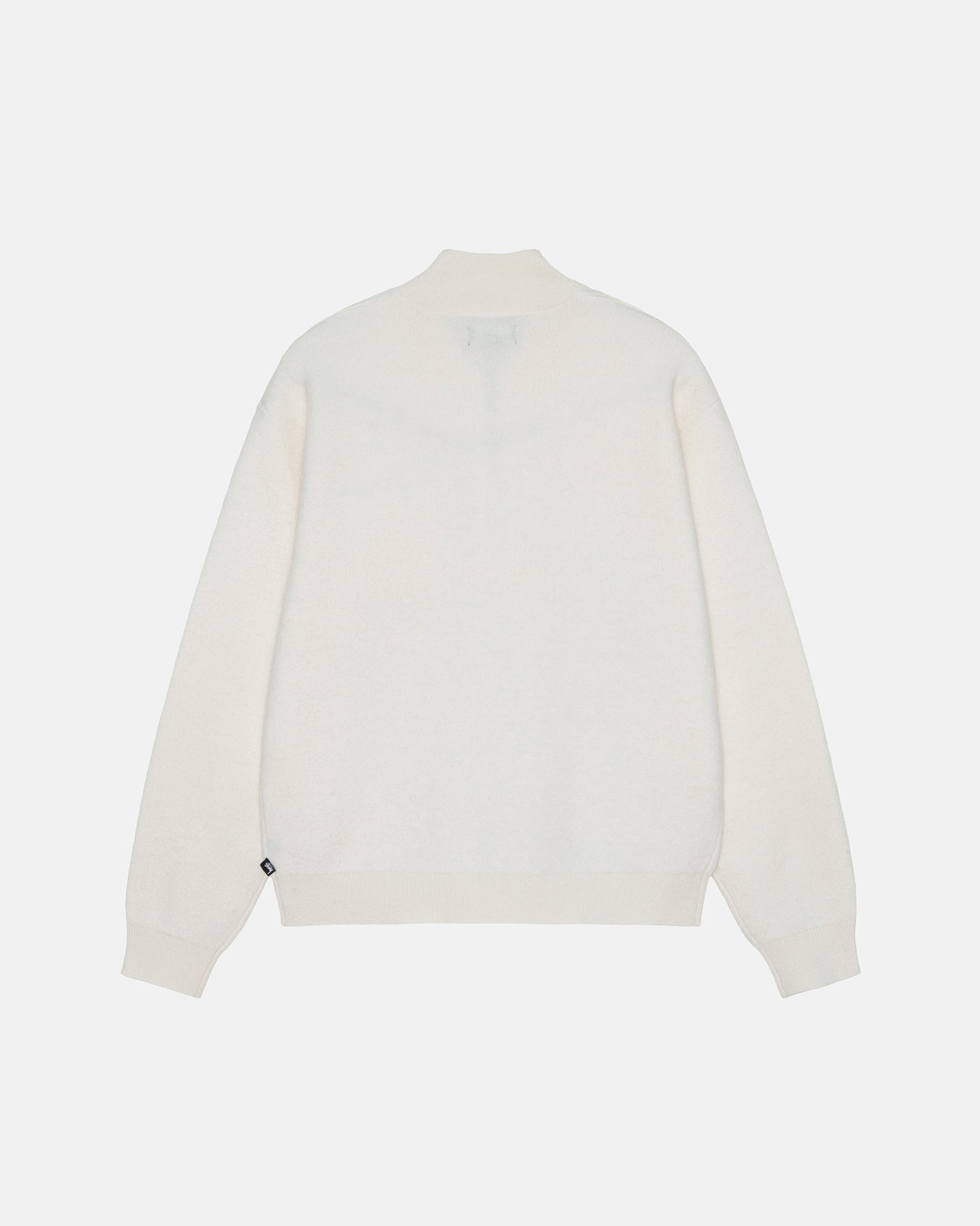 Stüssy - Men's Half Zip Mock Neck Sweater - (Ivory) | Dover Street