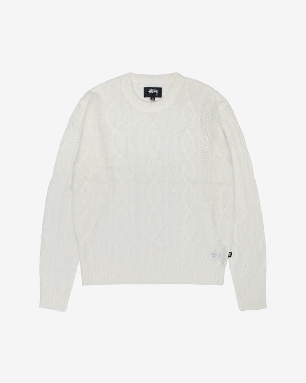 Stussy - Men's Cable Loose Knit Sweater - (Ivory)