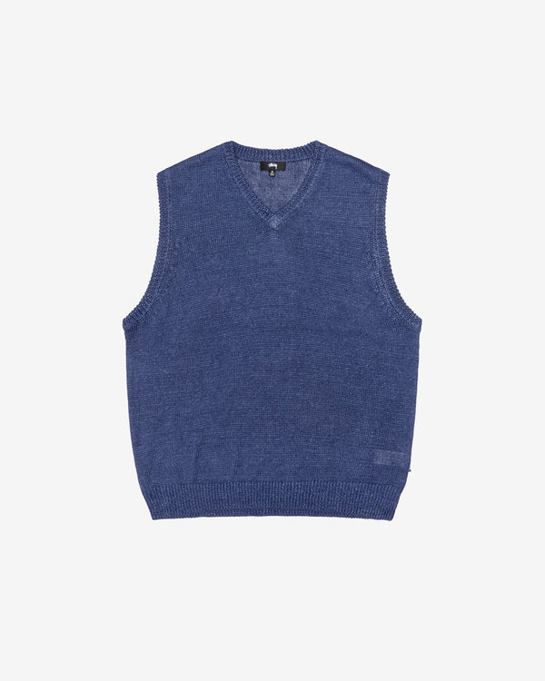 Stüssy - Men's Loose Knit Linen Vest - (Blue)