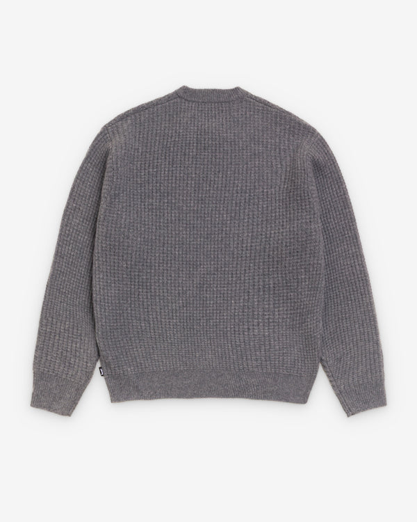 Stüssy - Men's Waffle Cashmere Sweater - (Charcoal)