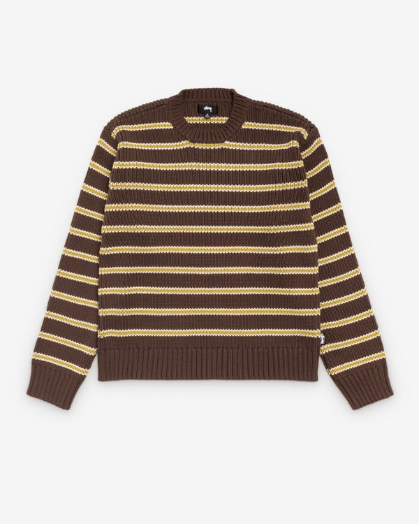 Stüssy - Stripe Knit Crew - (Forest)