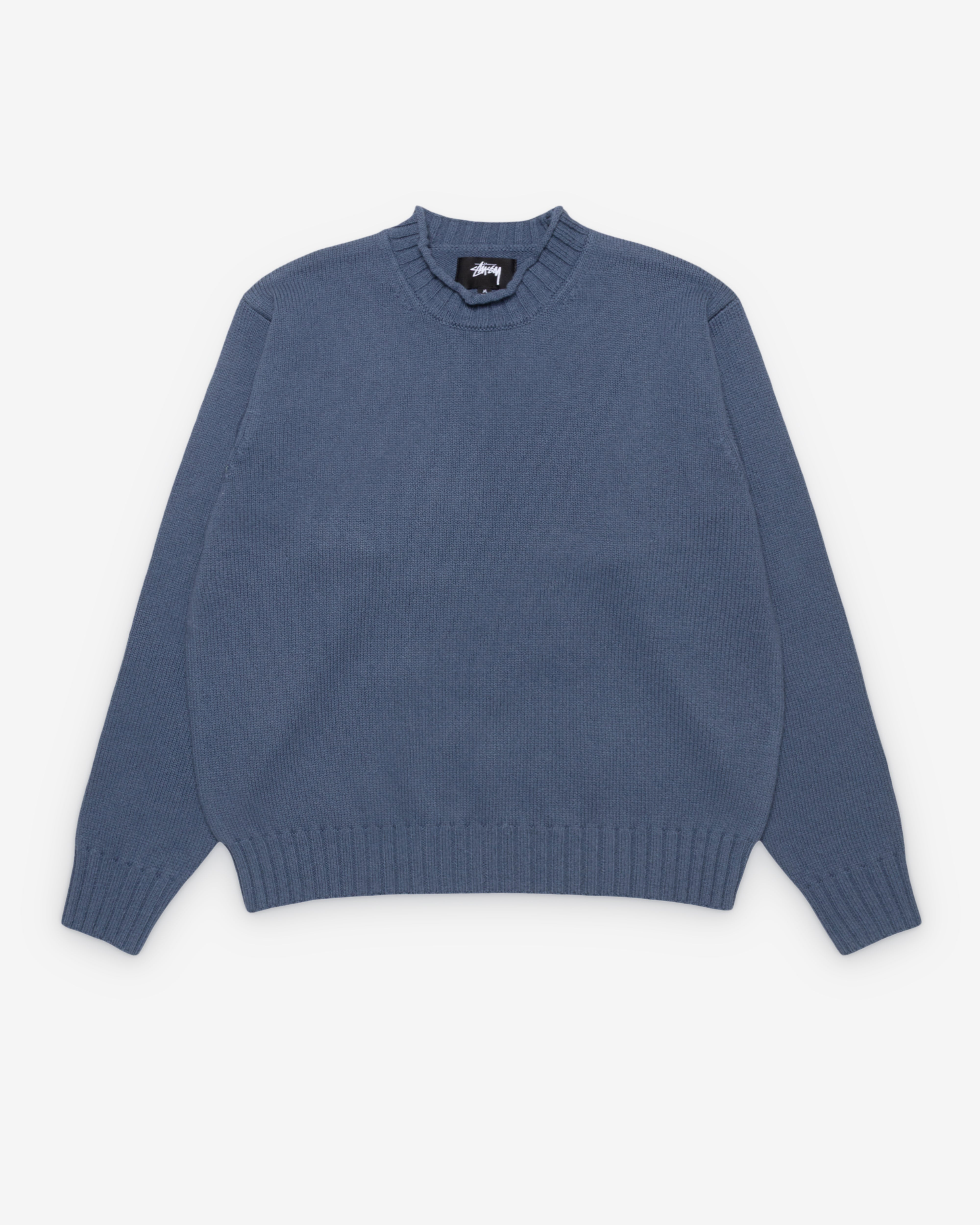 Stüssy: Surfman Mock Neck Sweater (Washed Blue) | DSML E-SHOP