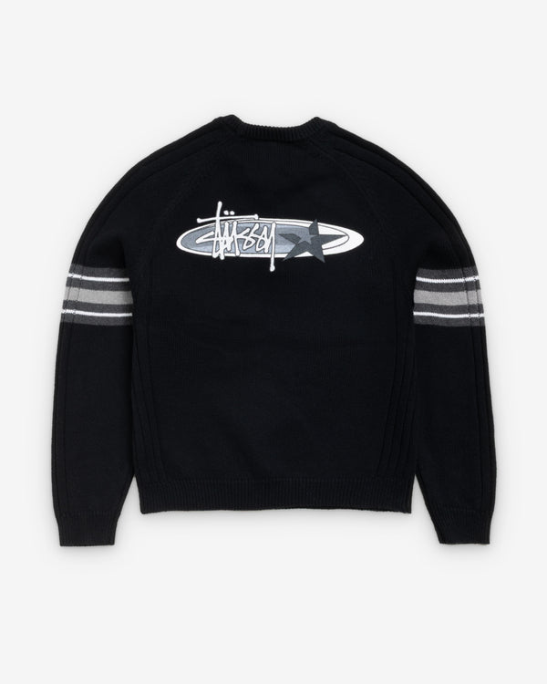 Stüssy - Men's Stripe Raglan Crew - (Black)