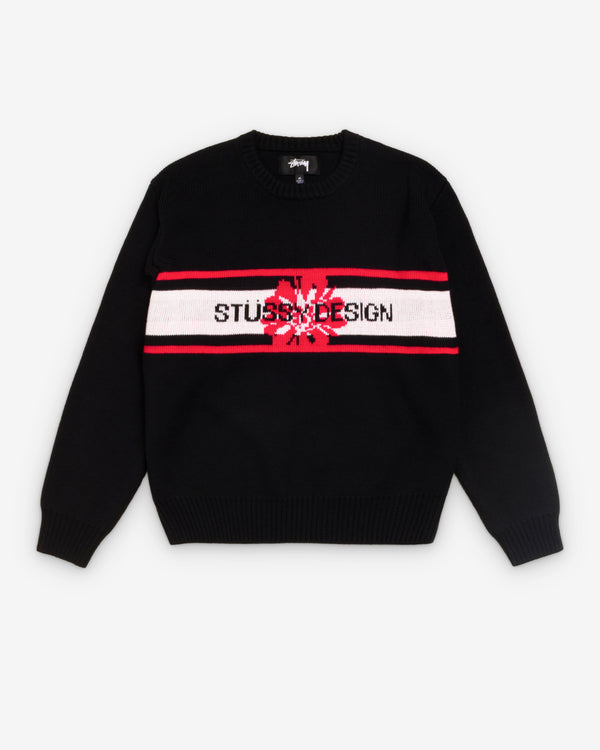 Stüssy - Men's Striped Hibiscus Sweater - (Black)