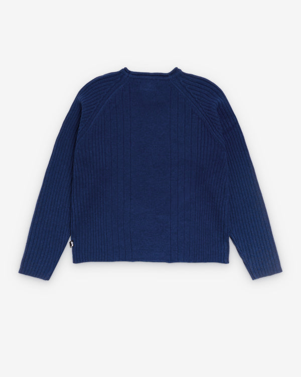 Stüssy - Men's Merino Roll Neck Sweater - (Blue)