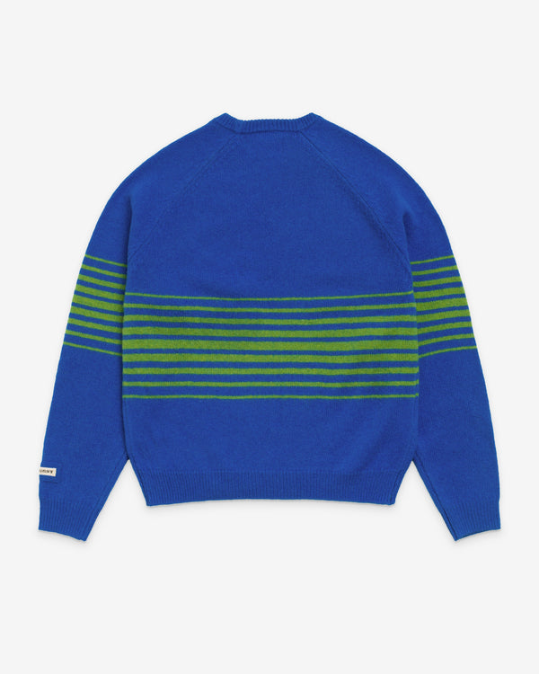 Stüssy Men's Shadow Stripe Raglan Sweater - Blue