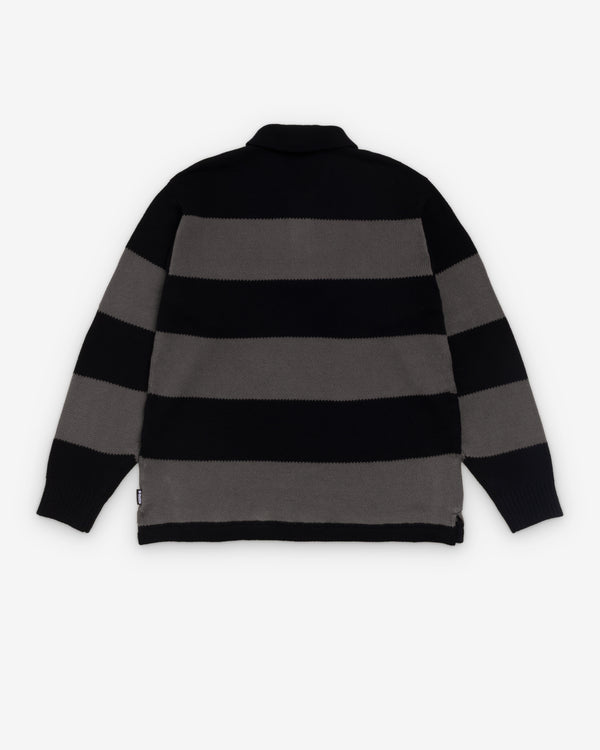 Stüssy - Men's Pique Knit Stripe Rugby - (Black)