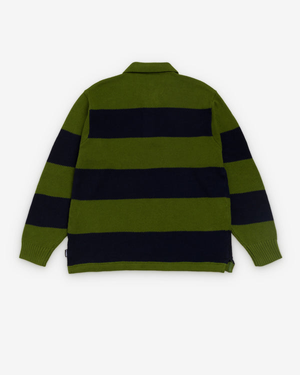 Stüssy - Men's Pique Knit Stripe Rugby - (Olive)